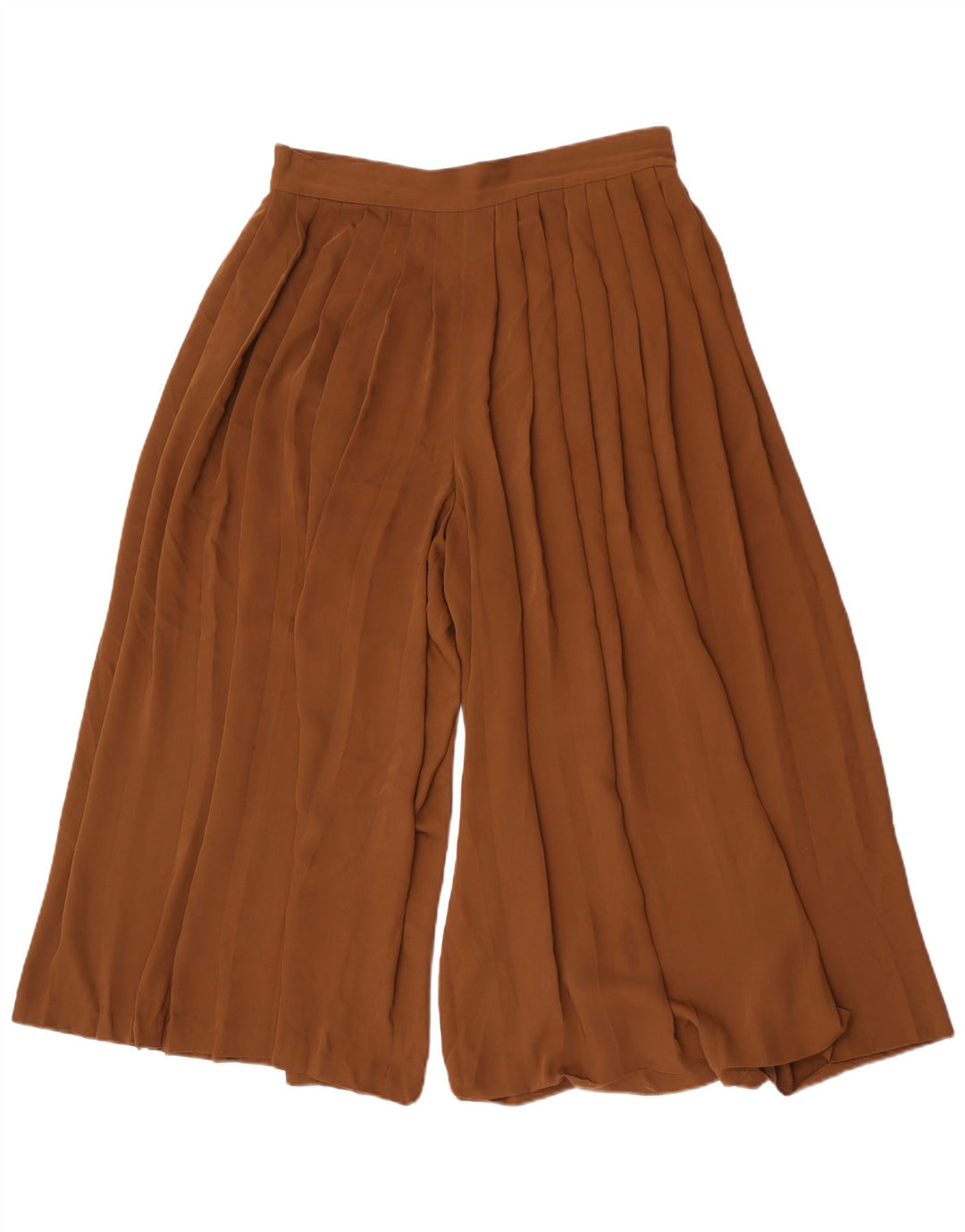 Pantalón Capri Cullotes Mujer Massimo Dutti Grande W32 L22 Marrón Poliéster