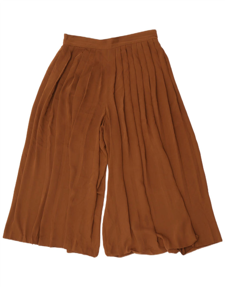 Pantalón Capri Cullotes Mujer Massimo Dutti Grande W32 L22 Marrón Poliéster