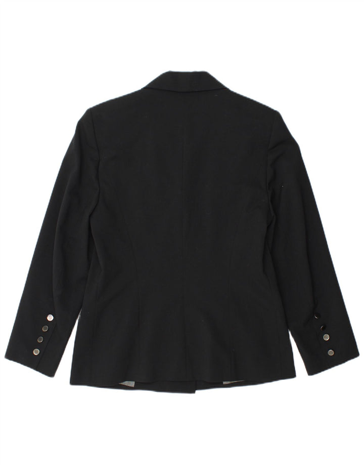 Cacharel Chaqueta Blazer De Doble Botonadura Para Mujer IT 38 XS Poliéster Negro