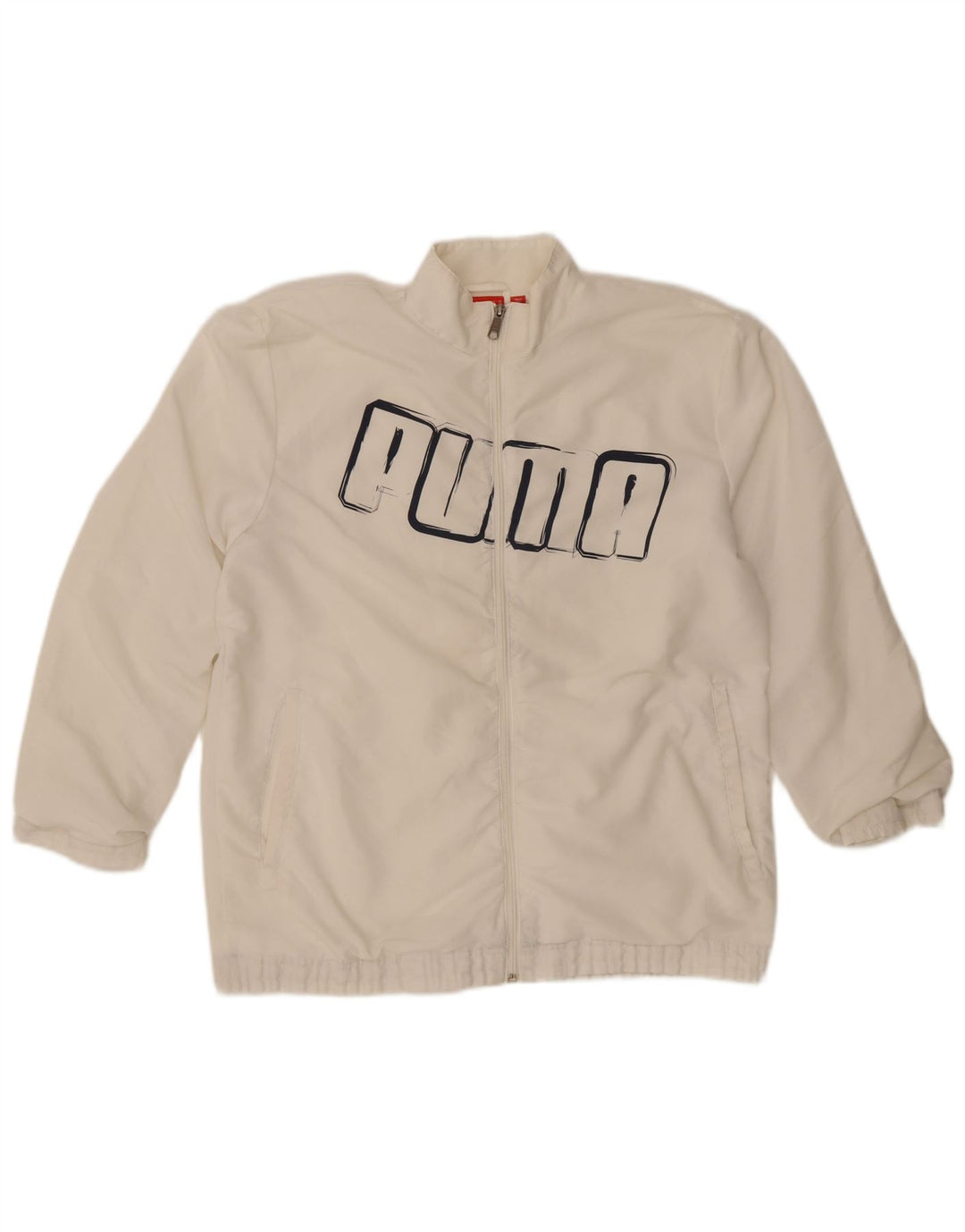 Puma - Chaqueta de chándal gráfica para niña (15-16 años), color blanco