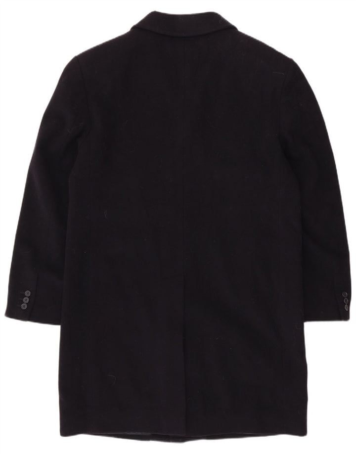 VINTAGE Abrigo para hombre Reino Unido 40 Lana azul marino grande