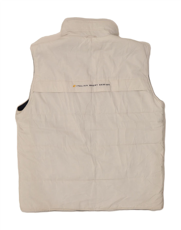 LOTTO Mens Padded Gilet UK 42 XL White Polyester Vintage Lotto and Second-Hand Lotto from Messina Hembry 