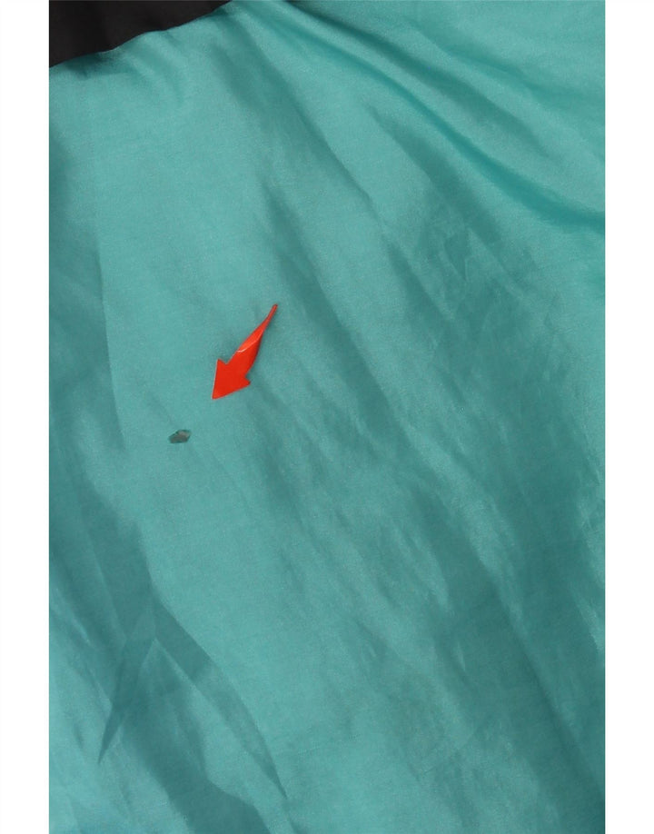 VINTAGE Hombres Loose Fit Chándal Top Chaqueta Grande Turquesa Colorblock