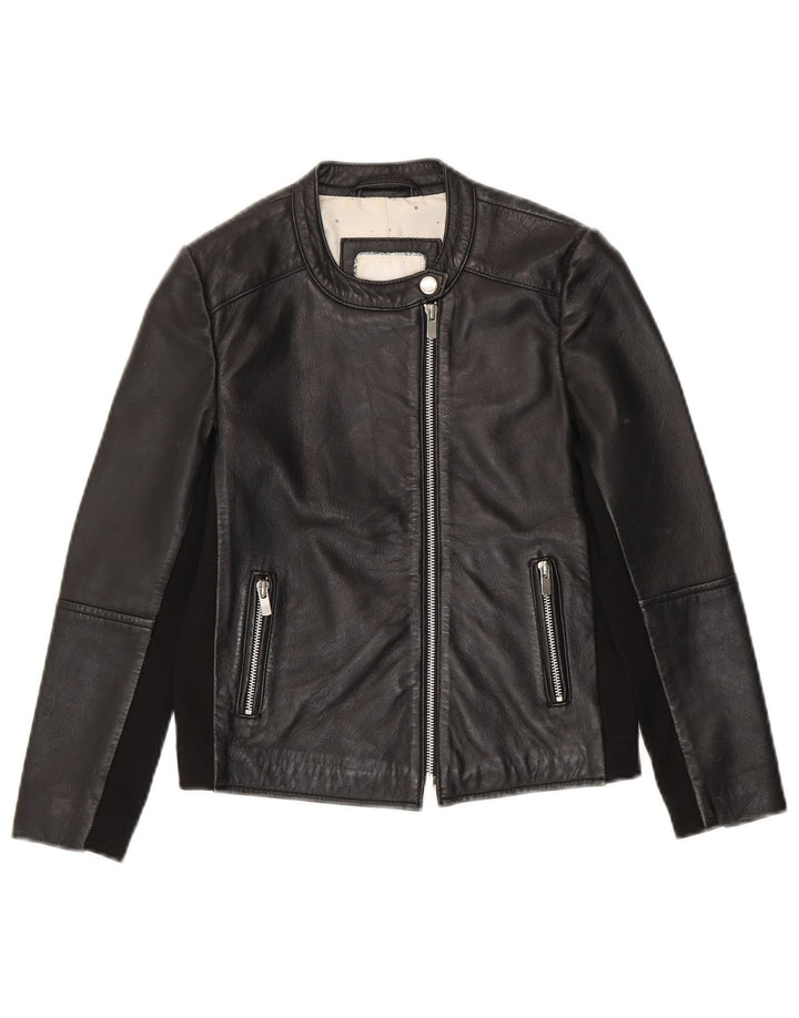Mango Chaqueta Biker De Piel Niña 9-10 Años Negro