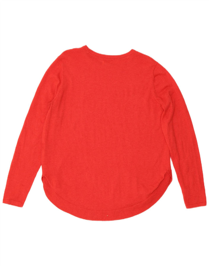 Suéter tipo jersey para mujer con cuello barco de Fat Face UK 44 Poliéster rojo mediano