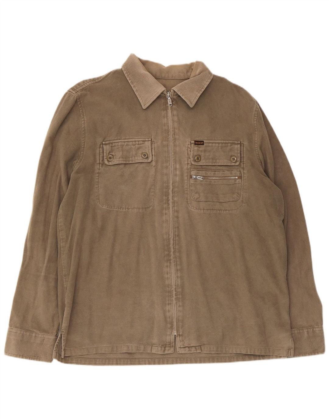 Camisa Sobrecamisa Gas Hombre Grande Caqui