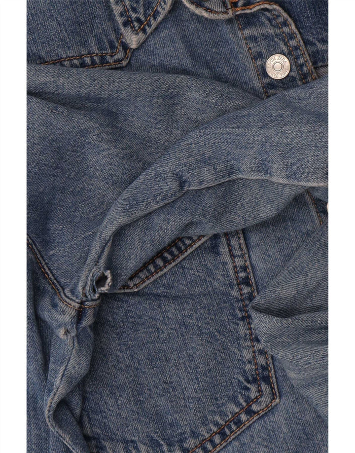 Zara Camisa Vaquera Mujer UK 44 Algodón Azul Medio