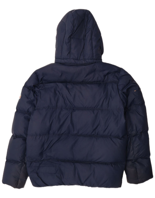 Tommy Hilfiger Chaqueta acolchada con capucha para hombre UK 42 XL Poliéster azul marino