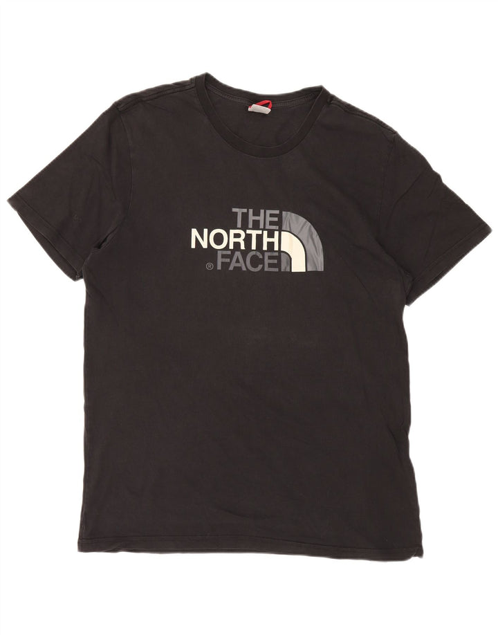 THE NORTH FACE Camiseta gráfica para hombre Top grande de algodón negro