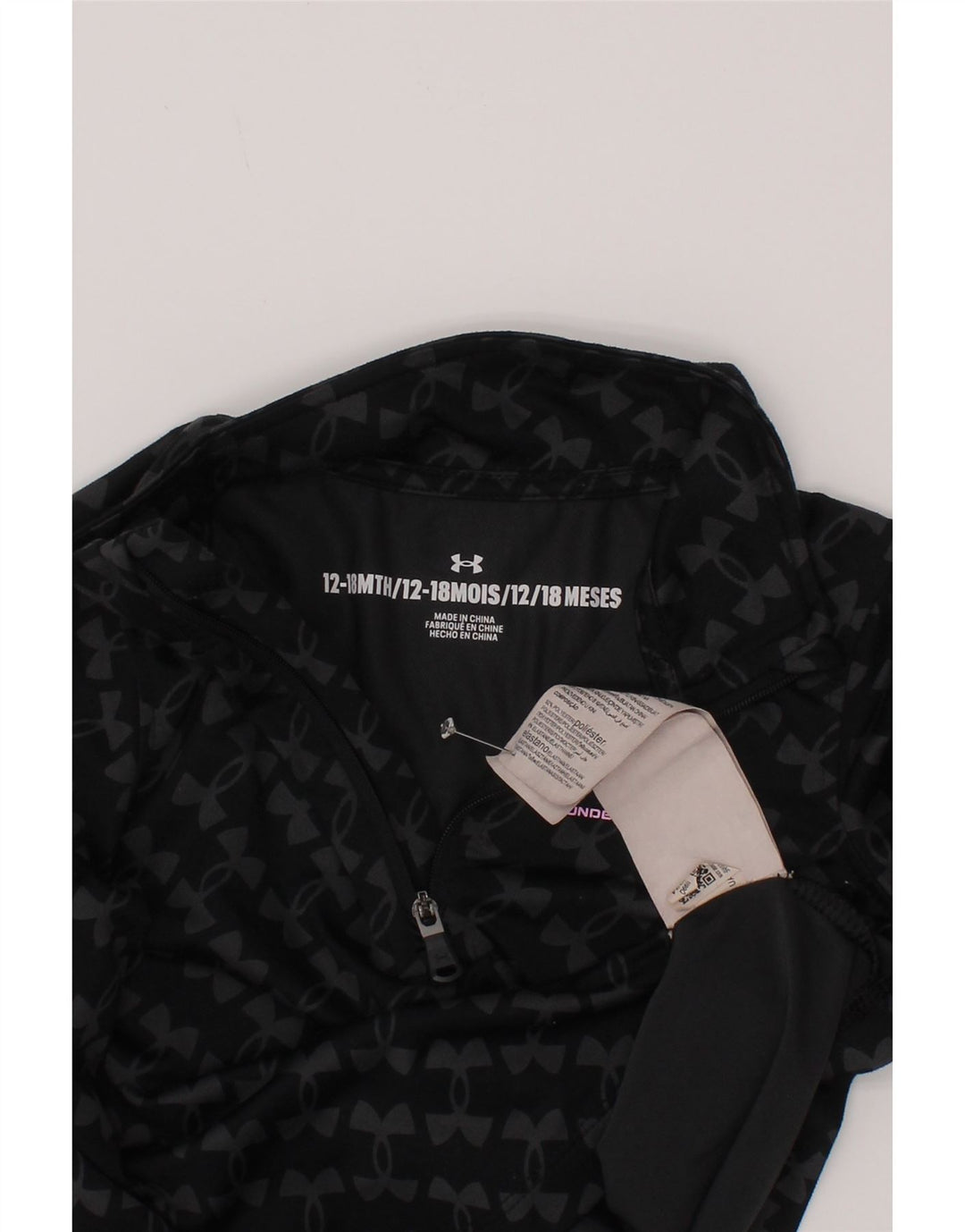 Under Armour - Chándal para bebé niña, 12 a 18 meses, color negro