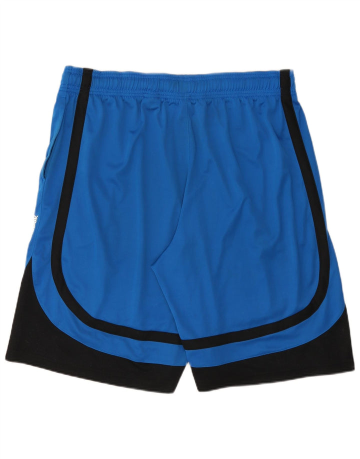 REEBOK Pantalones cortos deportivos para hombre XL Azul Colorblock Poliéster