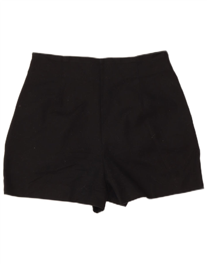 Zara Mujer Pantalones Calientes De Cintura Alta Mediano W28 Negro