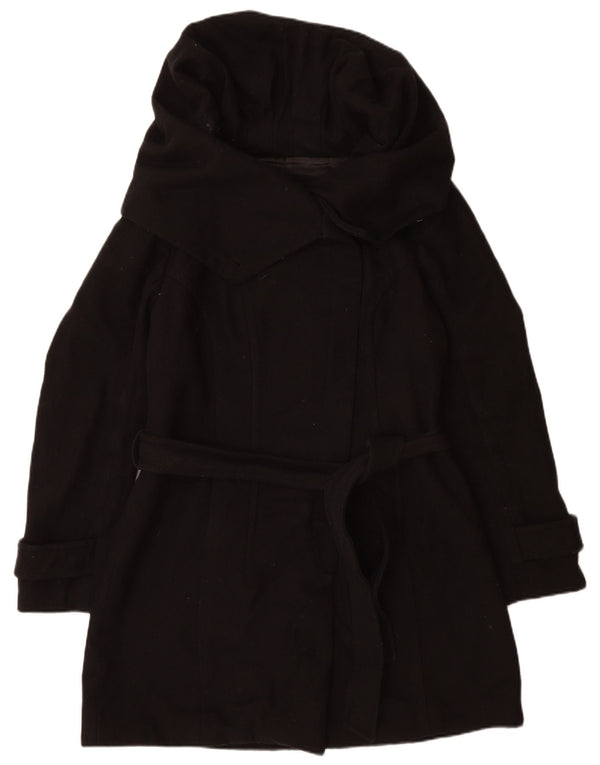 Zara Mujer Abrigo UK 20 2XL Lana Negra