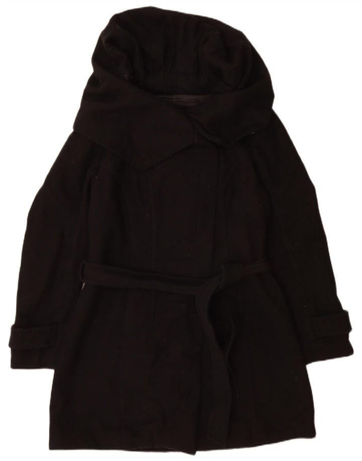 Zara Mujer Abrigo UK 20 2XL Lana Negra