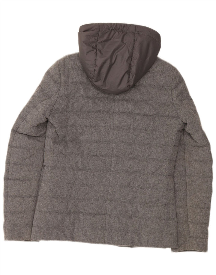Conte of Florence Chaqueta acolchada con capucha para mujer IT 42 Gris medio