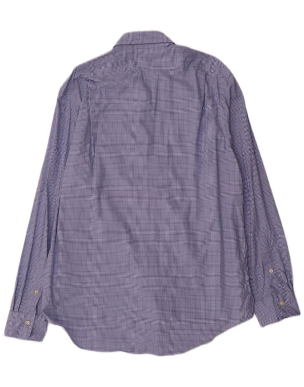 Polo Ralph Lauren Camisa de corte clásico para hombre XL Algodón a cuadros azul