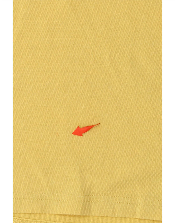 CHAMPION Polo de ajuste fácil para hombre de algodón amarillo medio