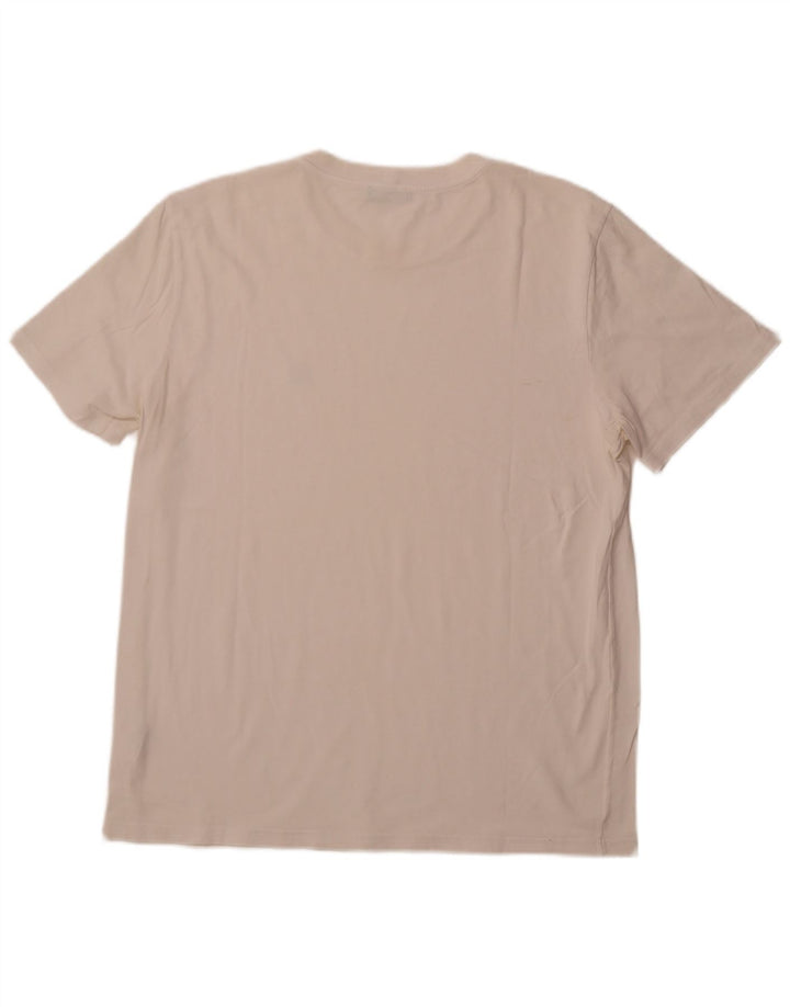 BENETTON Camiseta Hombre Top Grande Algodón Blanco