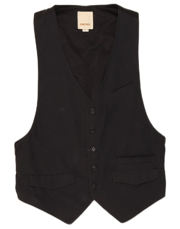 Diesel Mujer Chaleco UK 42 Mediano Negro