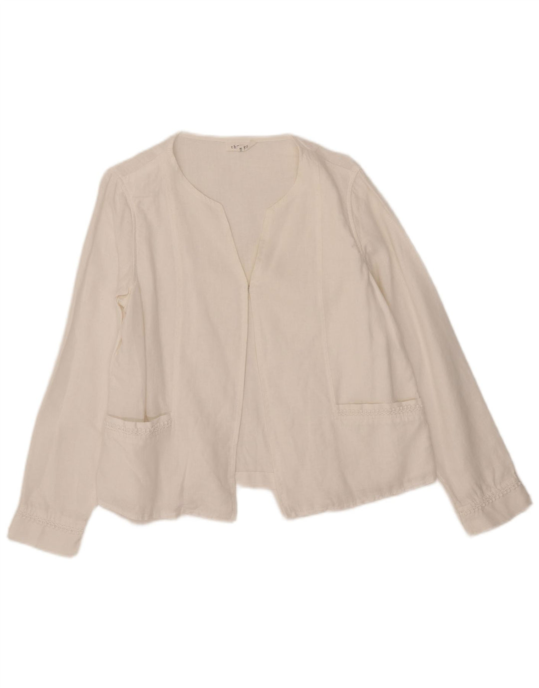 Thought - Cárdigan para mujer, talla 40, talla pequeña, color blanco