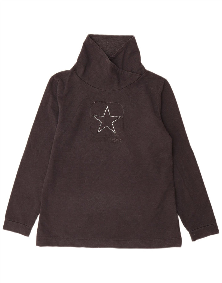 Converse Mujer Graphic Sudadera Jumper UK 14 Grande Gris Algodón