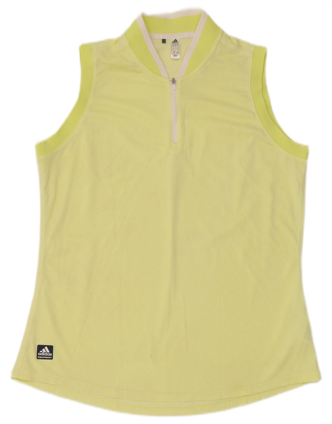 Adidas Mujer Chaleco Top UK 14 Grande Poliéster Amarillo