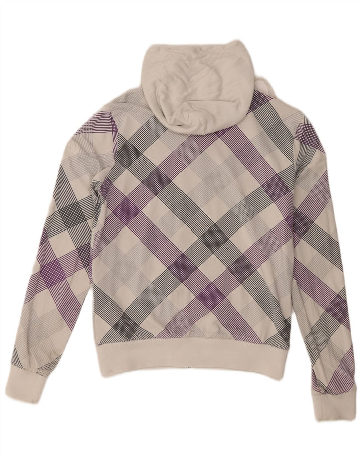 Sergio Tacchini Jersey con capucha para mujer UK 8 Small White Check