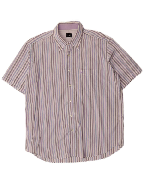 Roccobarocco Camisa Hombre Talla 46 18 1/2 XL Rayas Multicolor