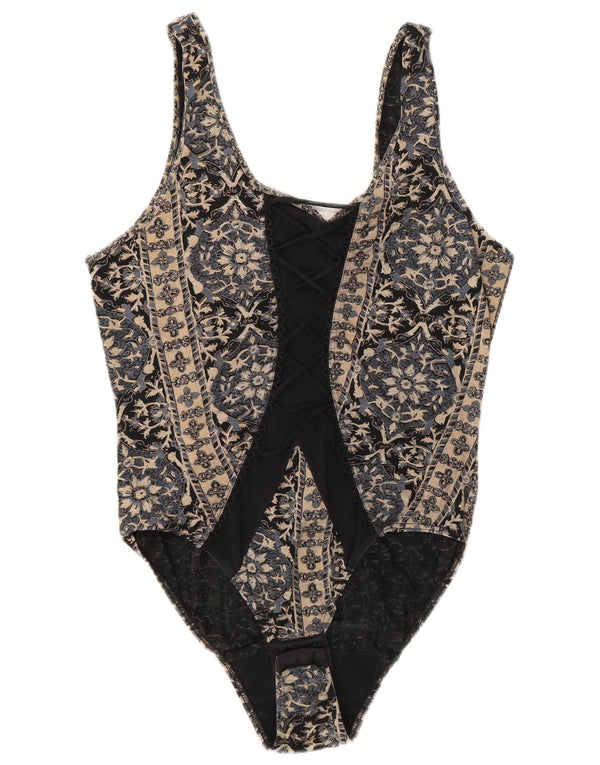 Vintage mujer body US 4 pequeño multicolor floral