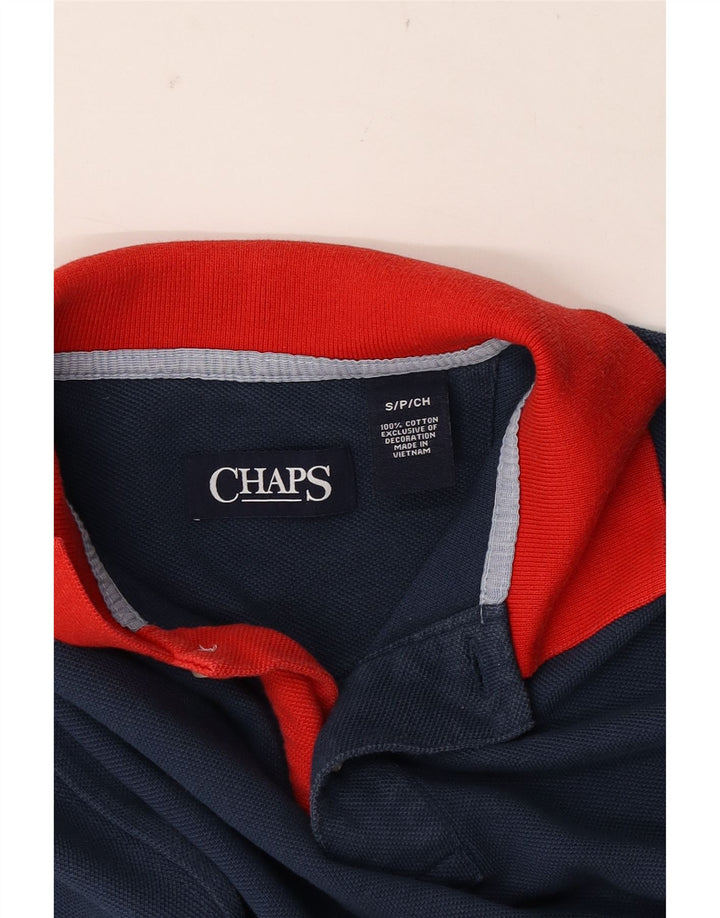 CHAPS Polo de rugby para hombre pequeño algodón azul marino