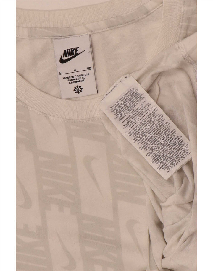 Nike - Camiseta gráfica para hombre, talla pequeña, algodón blanco
