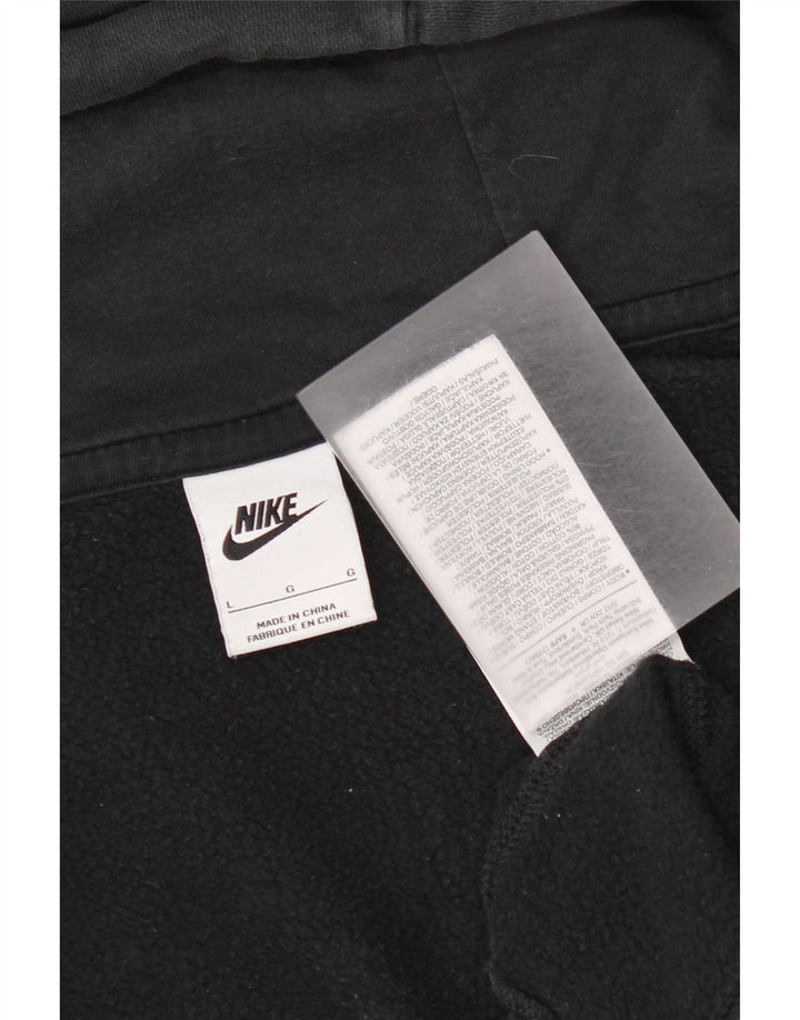 Nike - Sudadera con capucha y cremallera para hombre, talla grande, algodón negro
