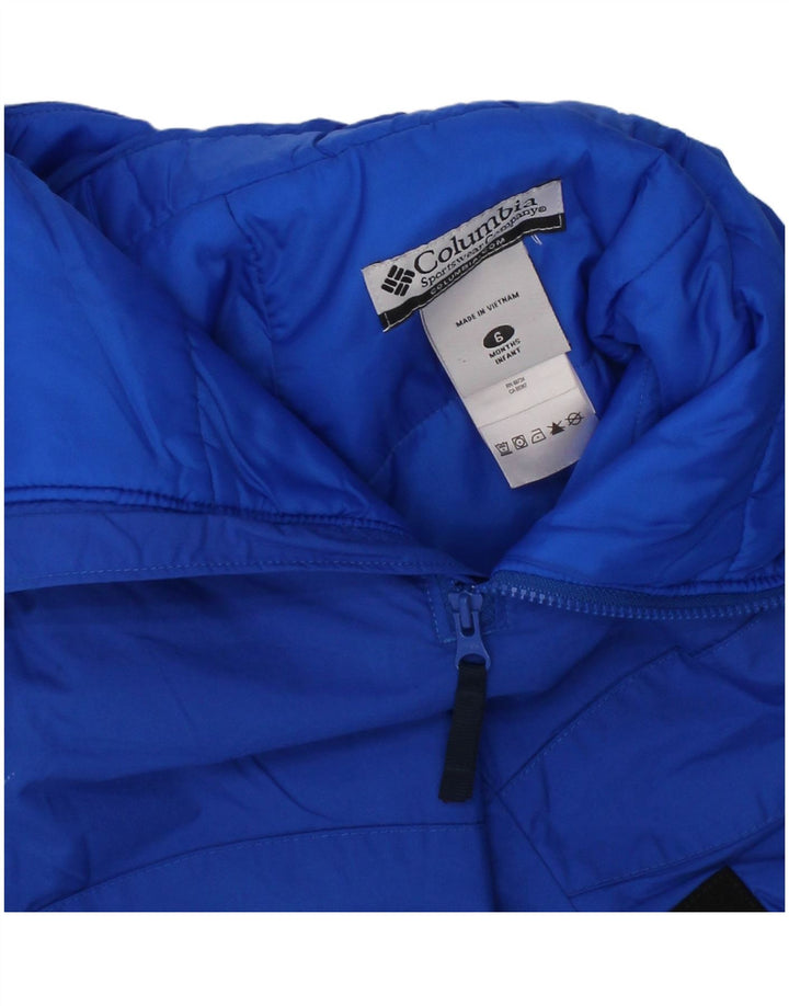 Columbia Mono acolchado gráfico para bebés de 3 a 6 meses, nailon azul, invierno