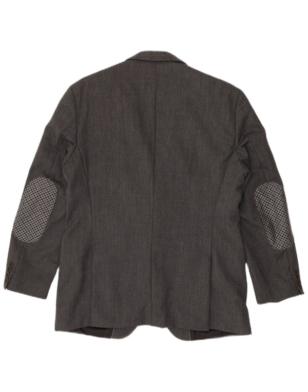 Hugo Boss Chaqueta tipo blazer de 2 botones para hombre EU 52 XL Lana virgen gris