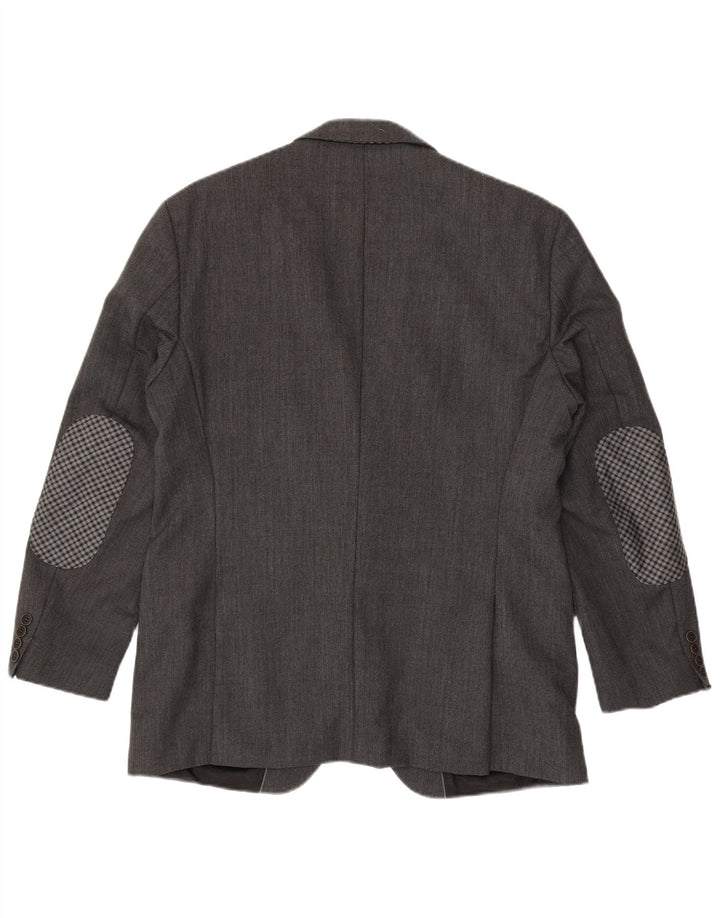 Hugo Boss Chaqueta tipo blazer de 2 botones para hombre EU 52 XL Lana virgen gris