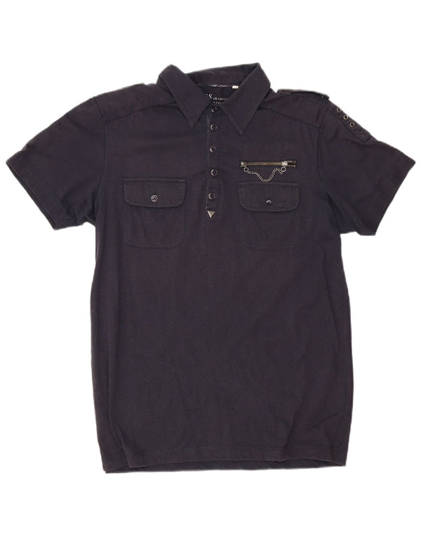 Guess Polo Militar Hombre Gris Medio