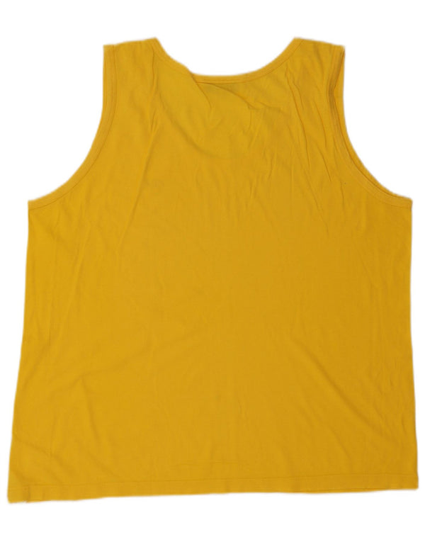Fila Hombre Chaleco Top Grande Algodón Amarillo