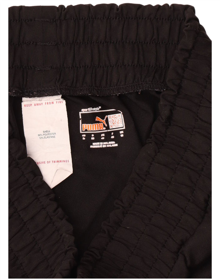 Puma Mujer Chándal Pantalones Joggers UK 12 Mediano Negro Poliéster