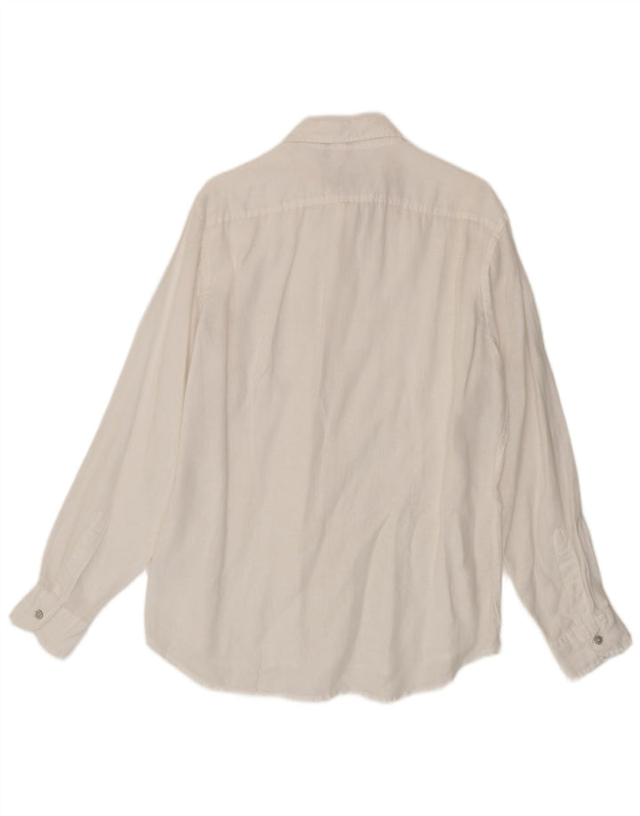 Camisa Carrera Para Hombre Grande Blanca