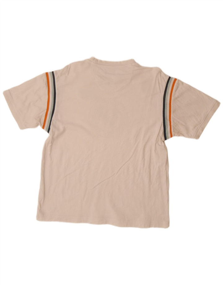 FILA Camiseta gráfica para hombre Top grande de algodón blanco