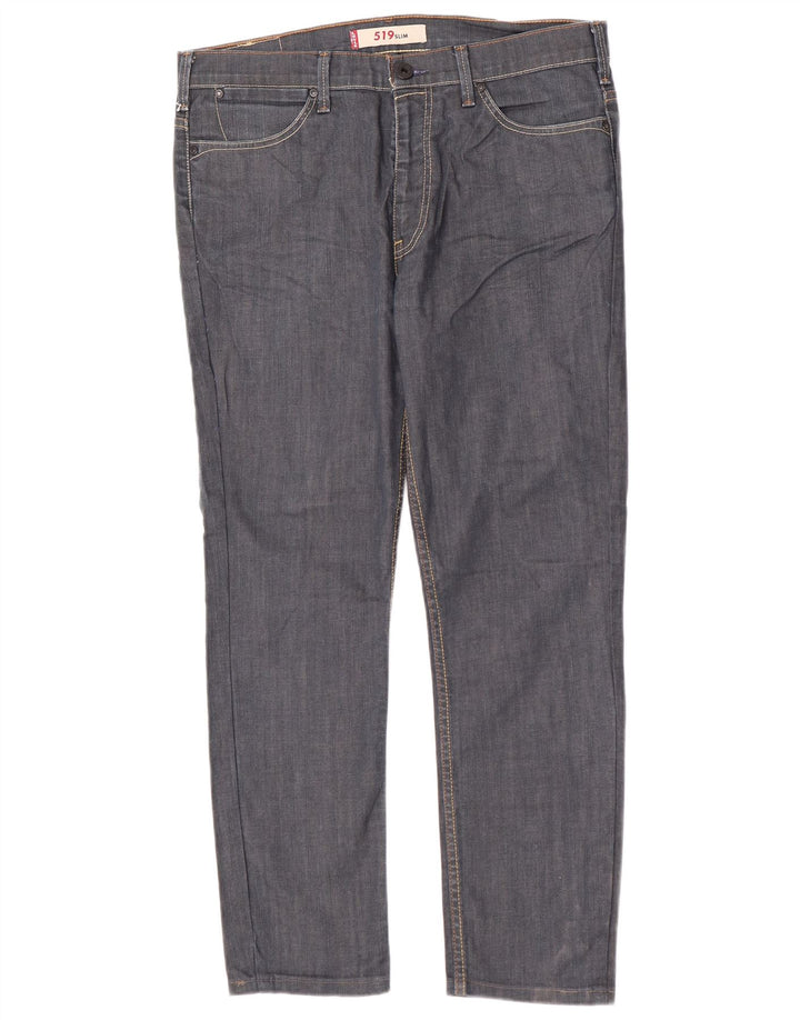 Levi's Hombre 519 Slim Jeans W36 L29 Algodón Azul Marino