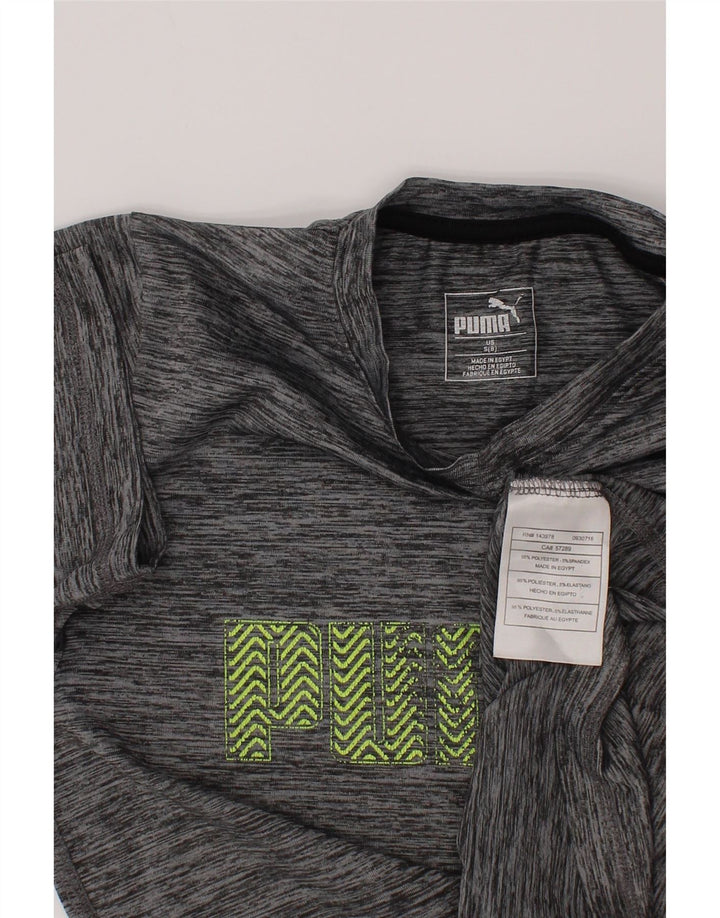 Puma Camiseta gráfica para niños 7-8 años Small Gris Moteado Poliéster