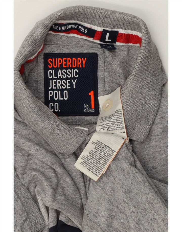 Superdry Polo Para Hombre De Algodón A Rayas Gris Grande