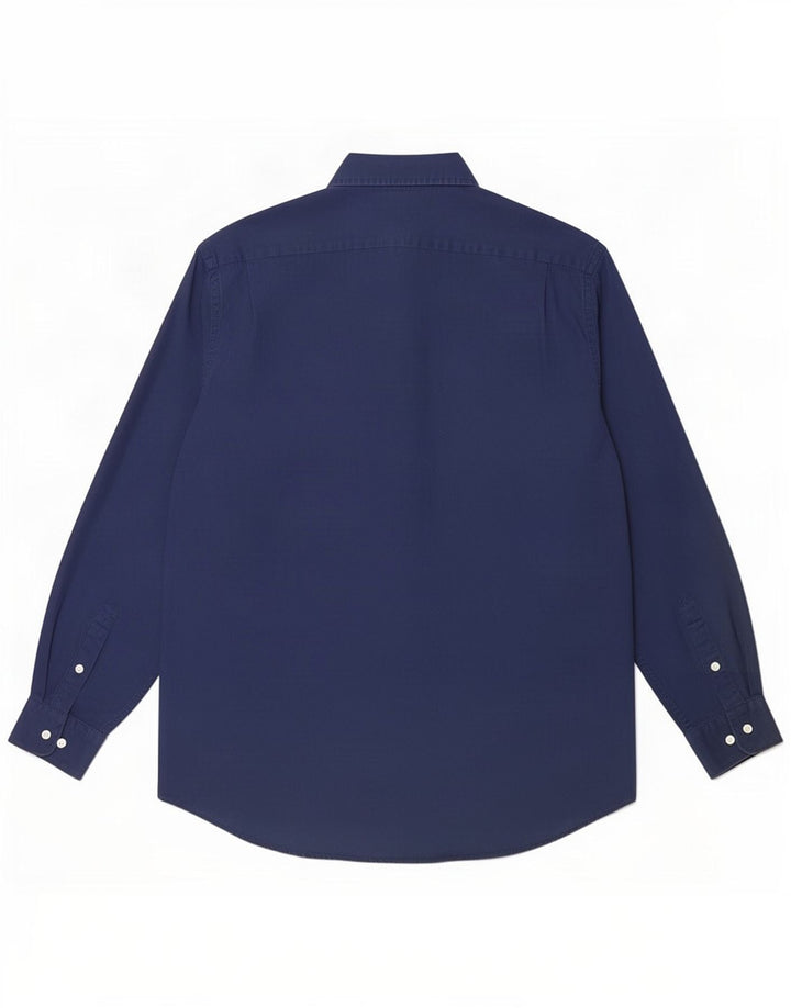 Camisa Lacoste Hombre Talla 40 Mediana Azul Marino Algodón