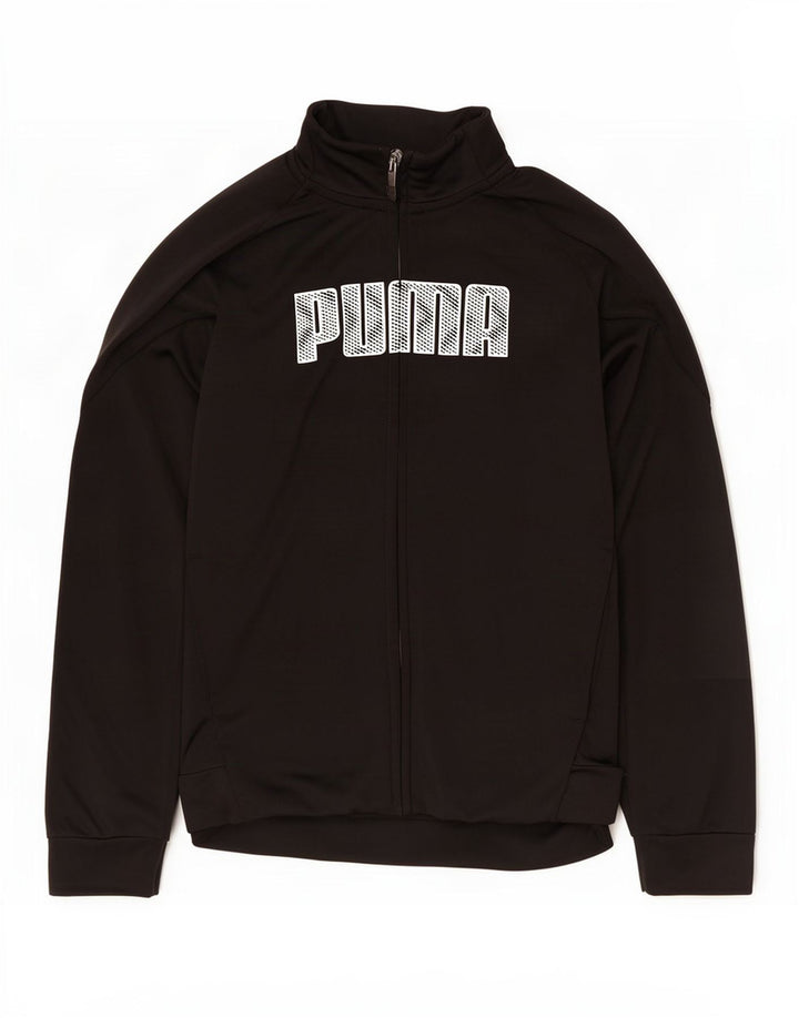 Puma - Chaqueta de chándal gráfica para niños, 11-12 años, color negro