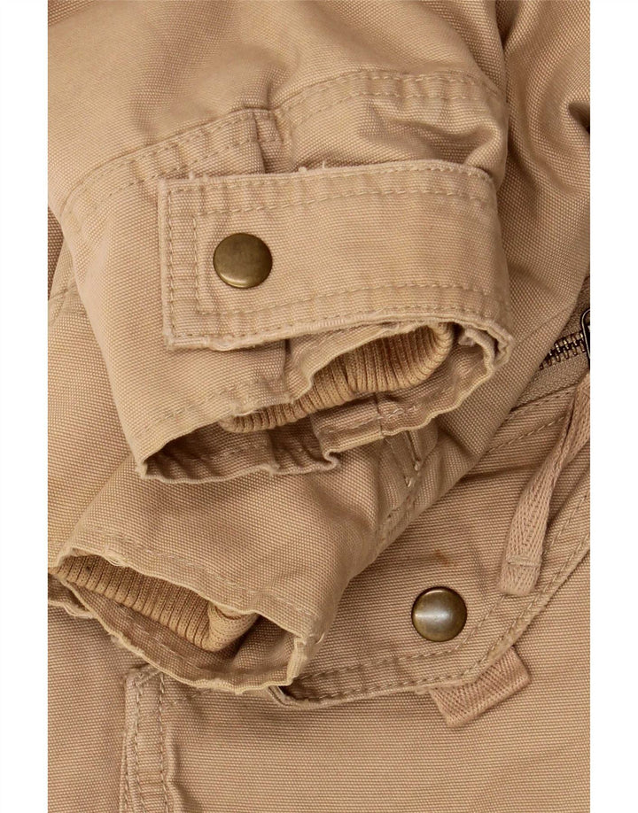 Marks & Spencer Chaqueta Parka Extragrande con Capucha para Mujer UK 10 Small Beige