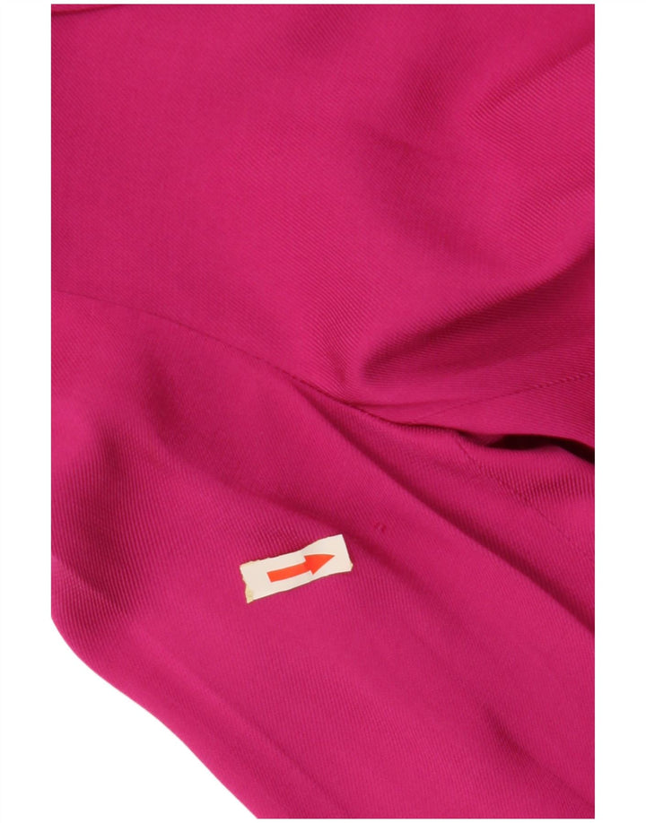 ZARA Chaqueta tipo blazer con doble botonadura y corte holgado para mujer UK 6 XS Viscosa rosa