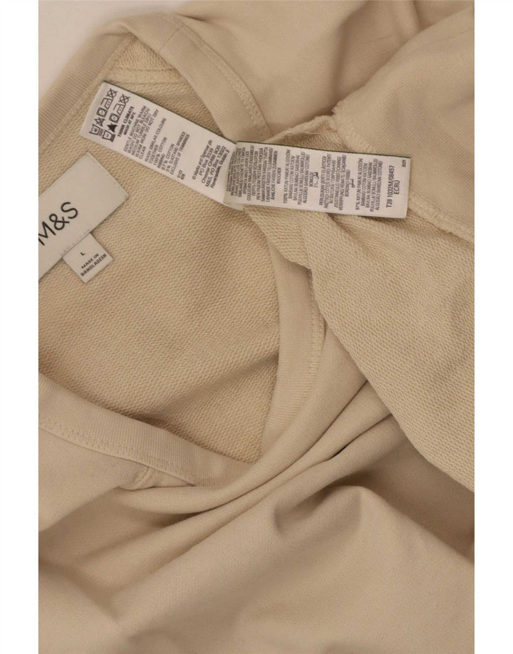 Marks & Spencer - Sudadera para mujer, talla 40, talla grande, algodón beige