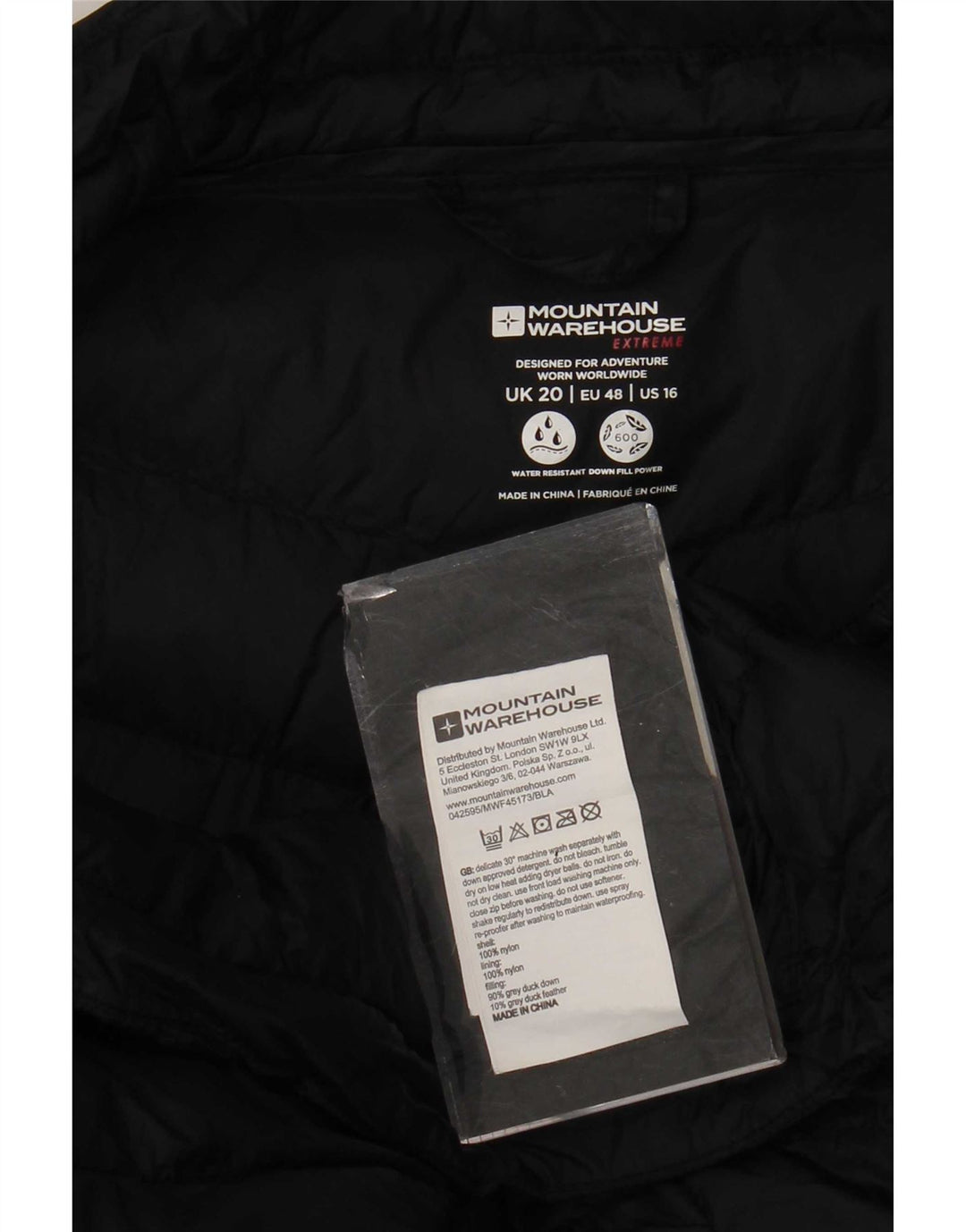 Chaqueta acolchada para mujer Mountain Warehouse ES 39 2XL Nylon negro