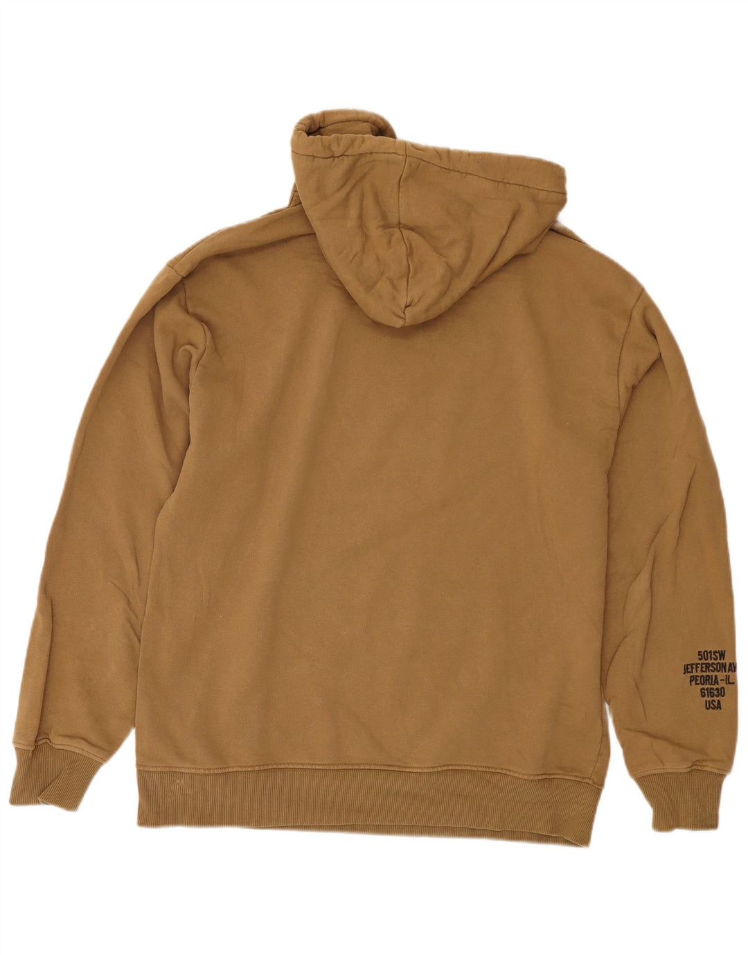 Caterpillar Hombre Sudadera Con Capucha Gráfica Jersey De Algodón Caqui Mediano